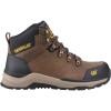 CAT Inductor Leather Safety Boots Metal Free ESD Brown